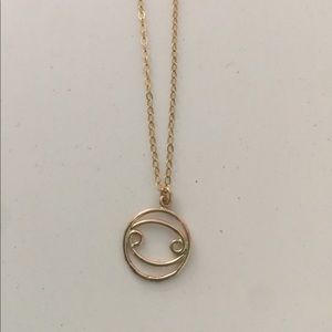 Gold filled Cancer zodiac necklace
